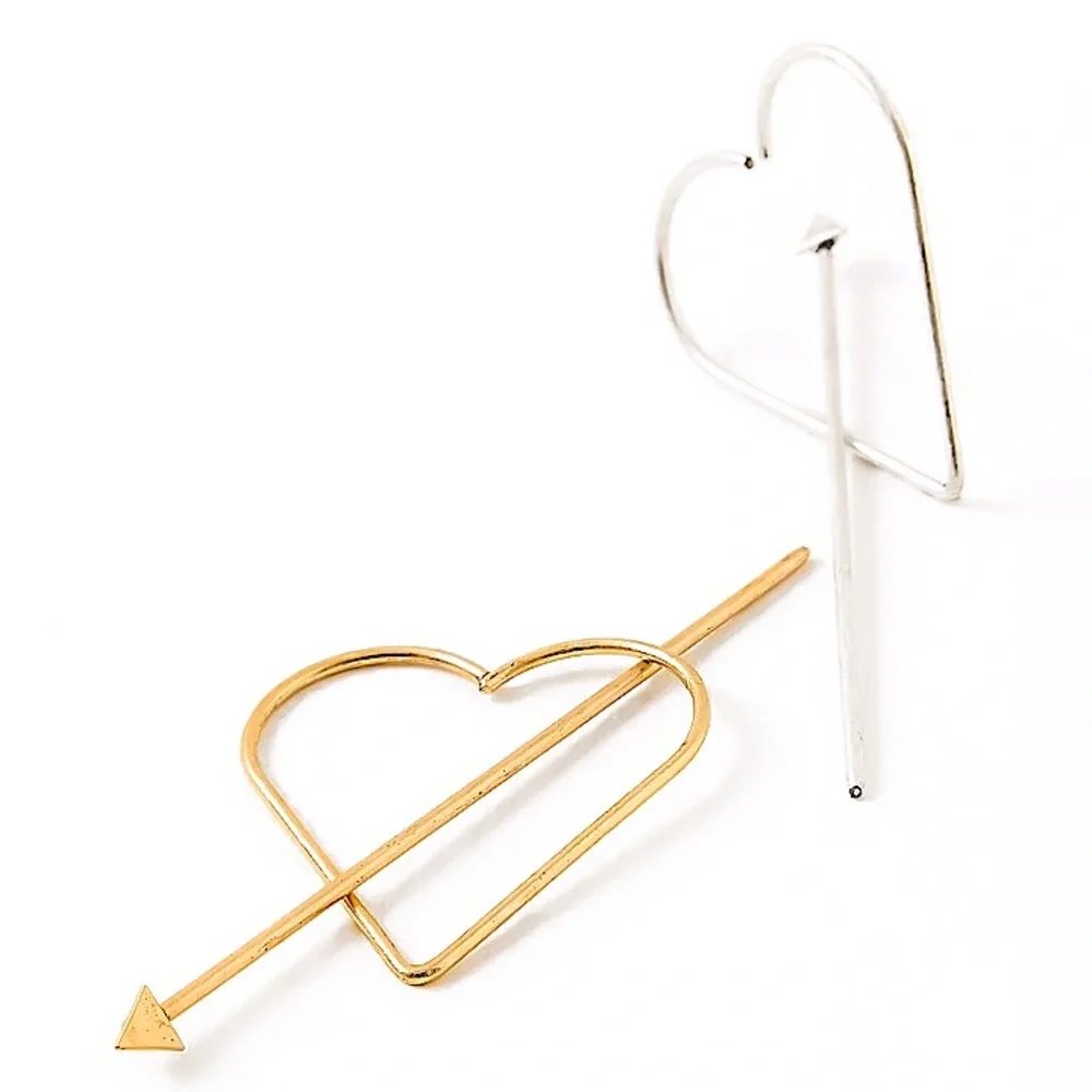 ⚜️[𝟯/$𝟭𝟴]⚜️NEW Large Heart Arrow Barrette - Picture 4 of 9